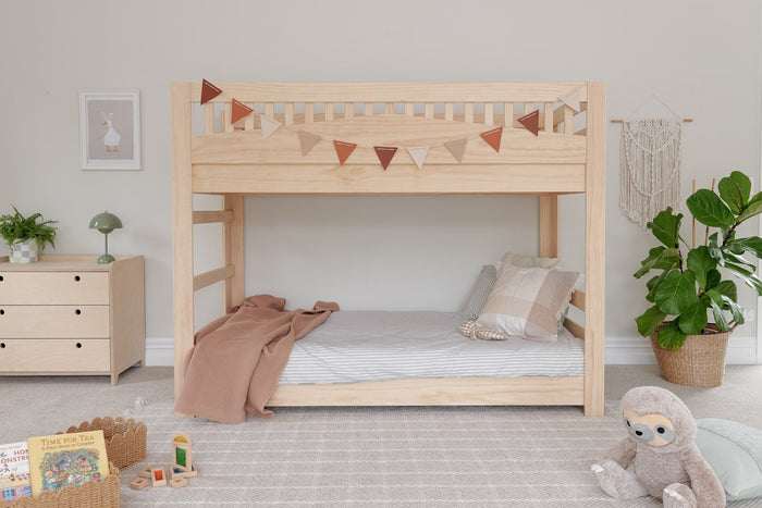 Cozy LOW Bunk Bed PINE