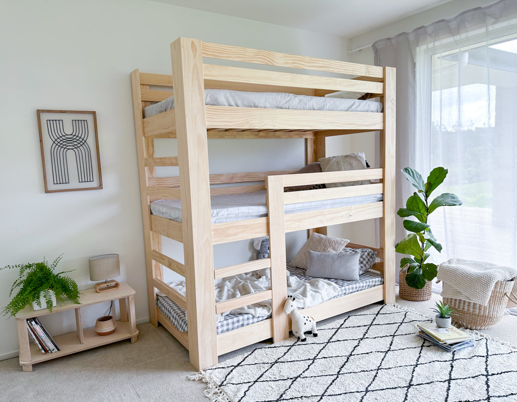 Classic Triple vertical bunk bed PINE Magic of wood PTY LTD