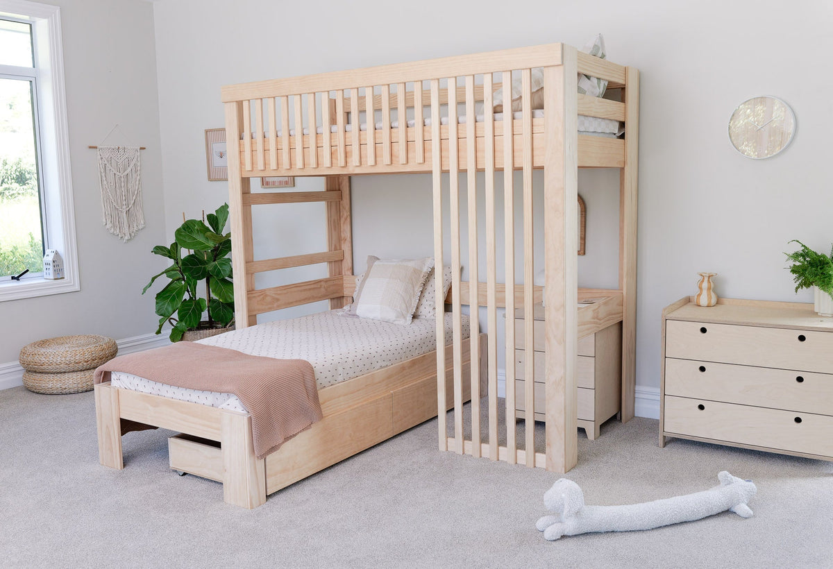 Bunk beds L-shaped PINE