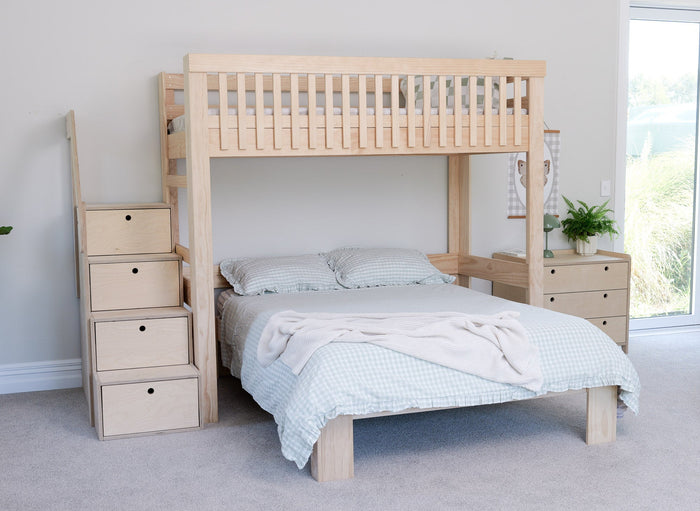 Family Scandi T-shaped Bunk Bed PINE