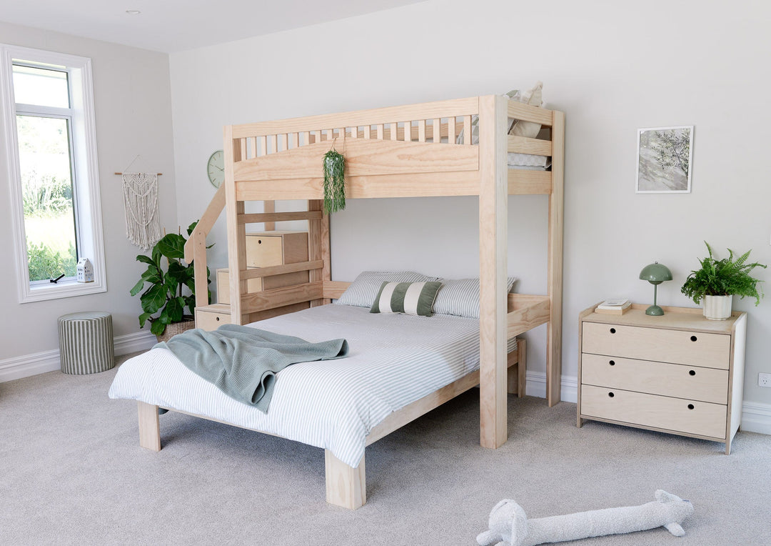 Family Cozy T-shaped Bunk Bed PINE