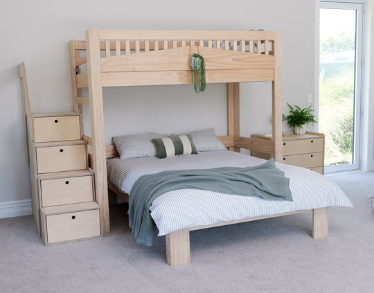 Family Cozy T-shaped Bunk Bed PINE
