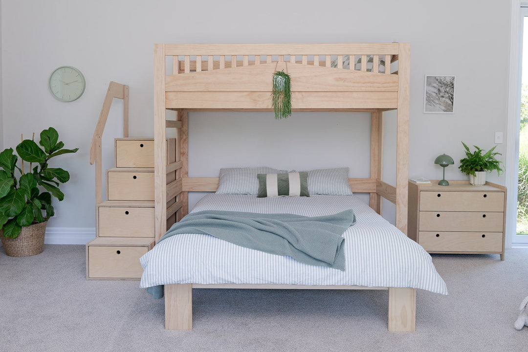 Family Cozy T-shaped Bunk Bed PINE