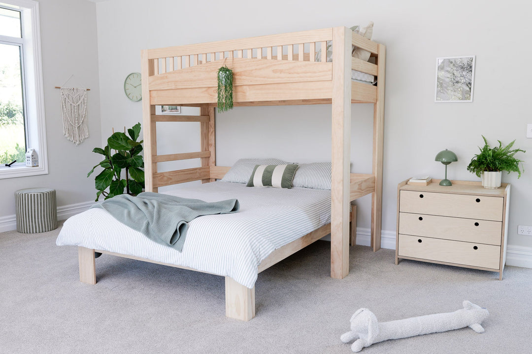 Family Cozy T-shaped Bunk Bed PINE