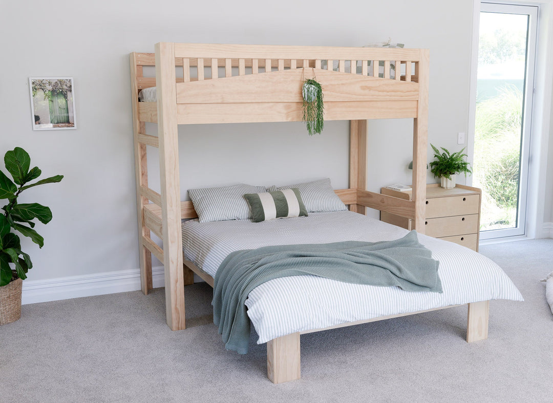Family Cozy T-shaped Bunk Bed PINE