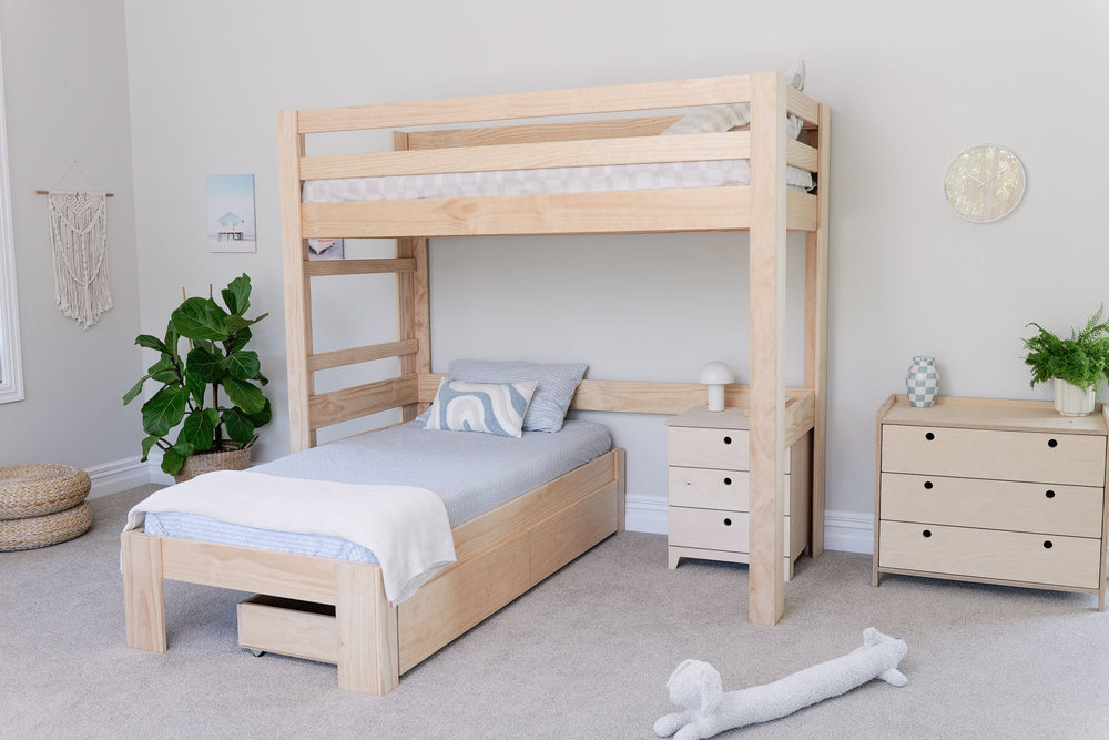 Classic L-shaped Bunk Bed PINE