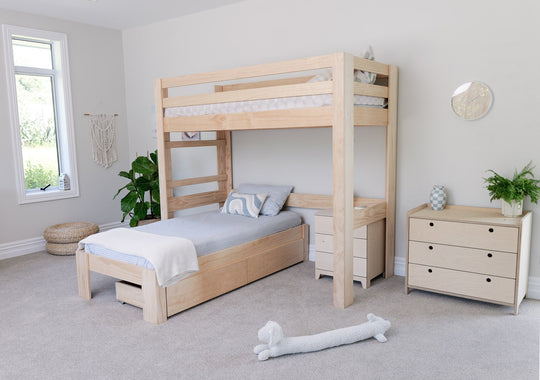 Classic L-shaped Bunk Bed PINE