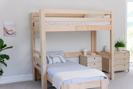 Classic L-shaped Bunk Bed PINE
