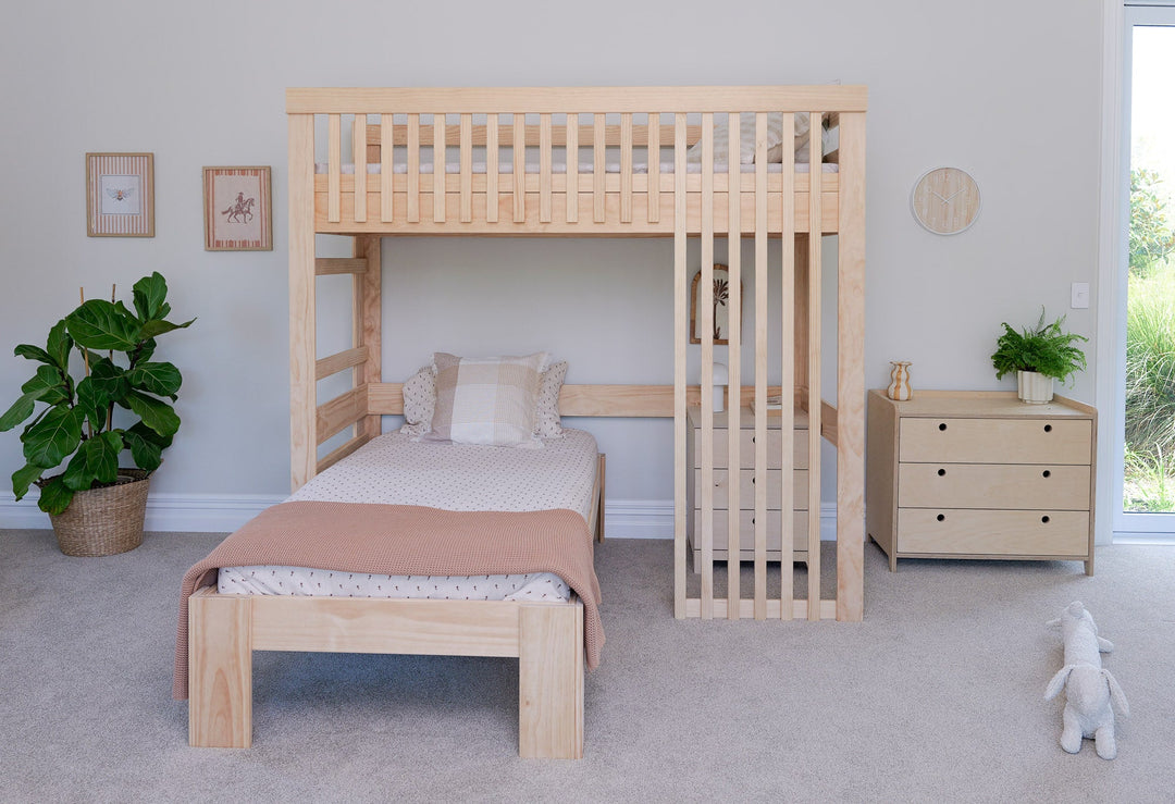Scandinavia L-shaped Bunk Bed PINE
