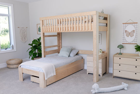 Scandi L-shaped Bunk Bed PINE