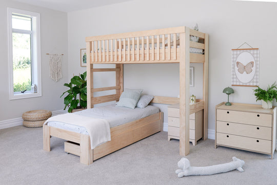 Scandi L-shaped Bunk Bed PINE