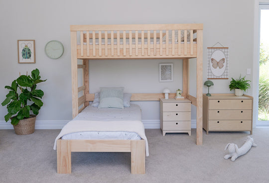 Scandi L-shaped Bunk Bed PINE
