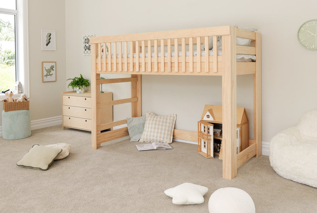 Scandi LOW Loft Bed PINE
