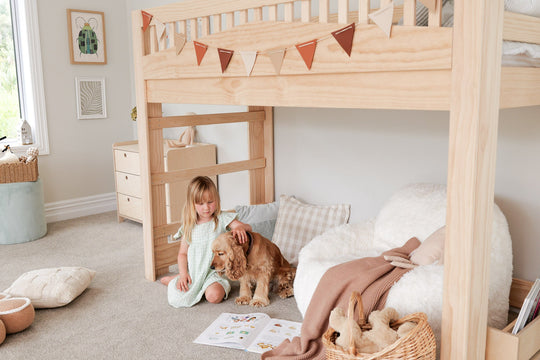 Cozy LOW Loft Bed PINE