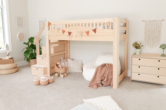 Cozy LOW Loft Bed PINE