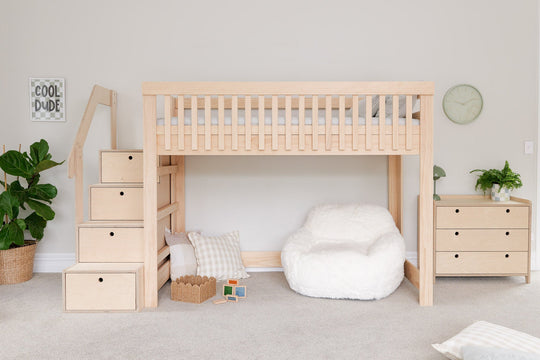 Scandi LOW Loft Bed PINE
