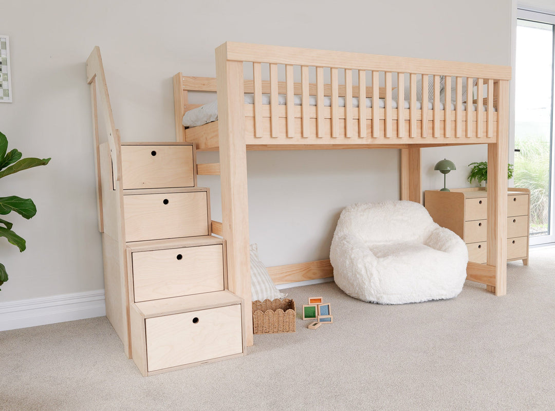 Scandi LOW Loft Bed PINE