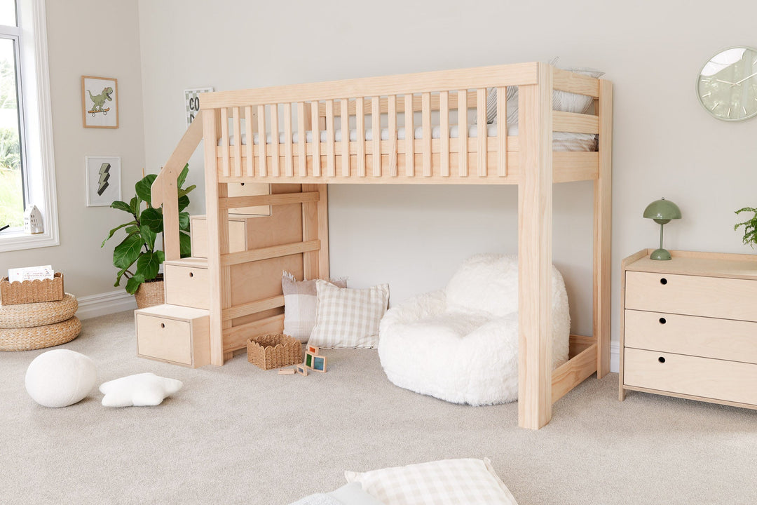 Scandi LOW Loft Bed PINE