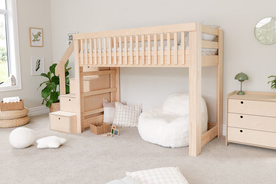 Scandi LOW Loft Bed PINE