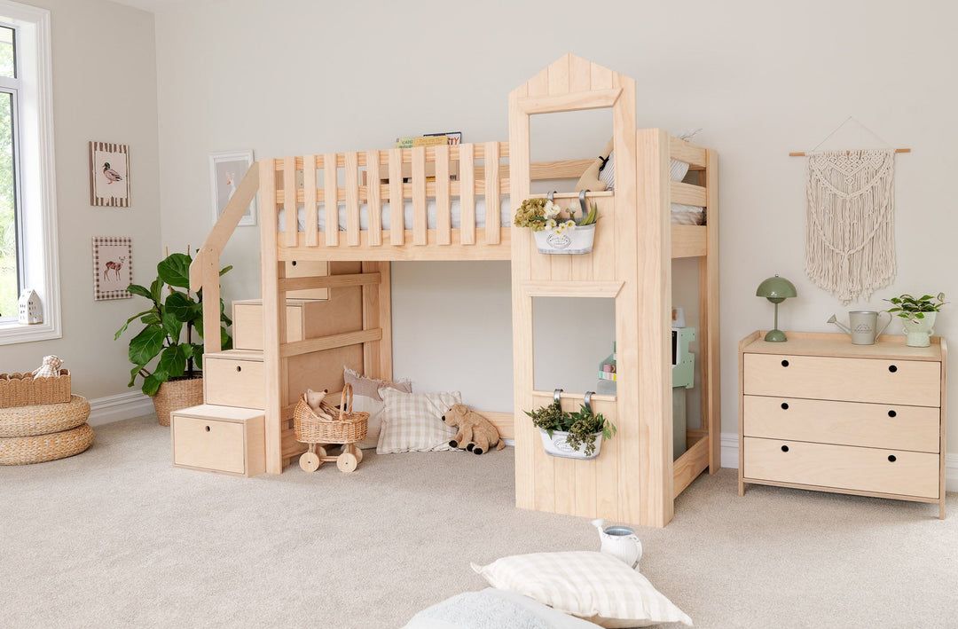 Country House LOW Loft Bed PINE