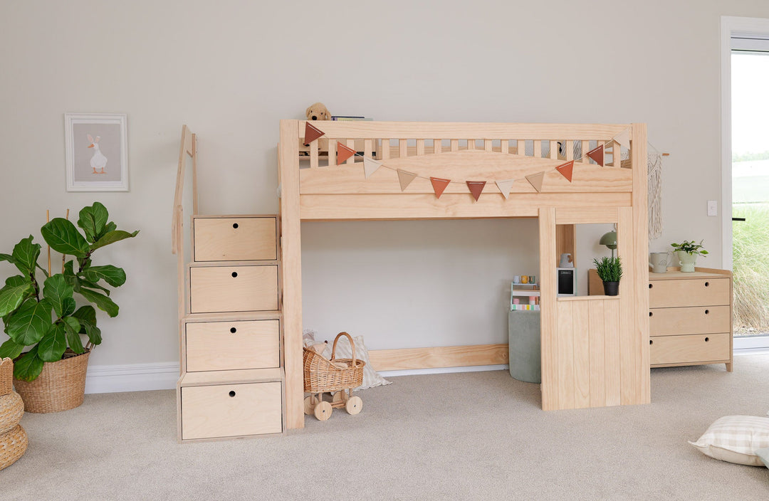 Tree House LOW Loft Bed PINE