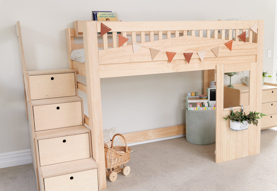 Tree House LOW Loft Bed PINE