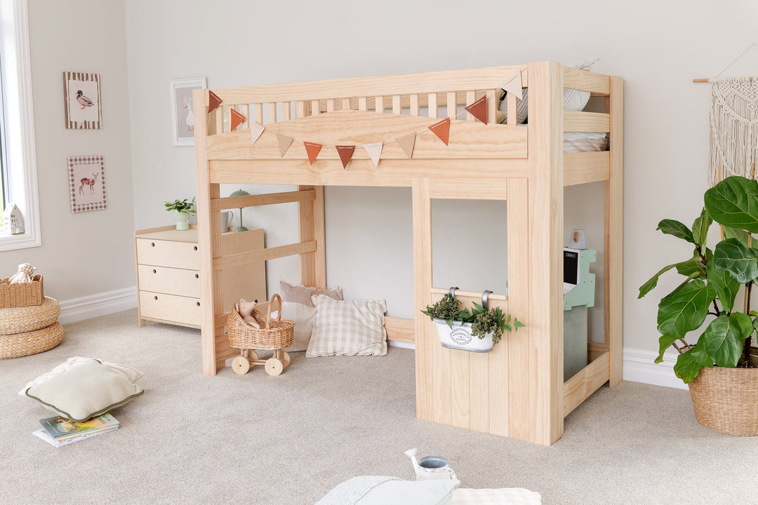Tree House LOW Loft Bed PINE