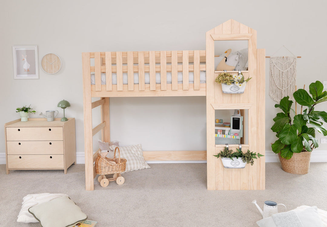 Country House LOW Loft Bed PINE