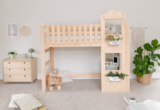 Country House LOW Loft Bed PINE