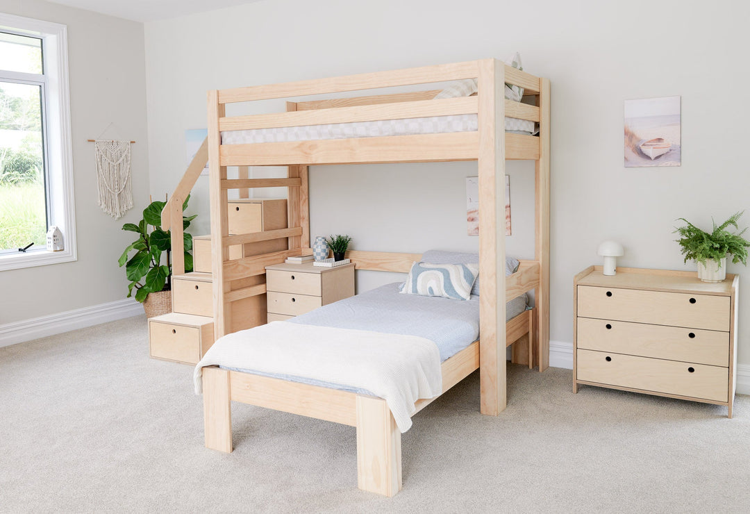 Classic L-shaped Bunk Bed PINE