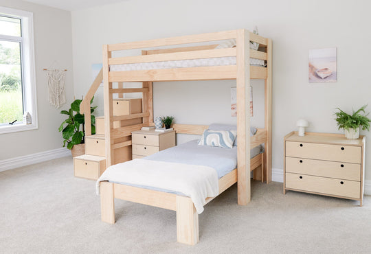 Classic L-shaped Bunk Bed PINE