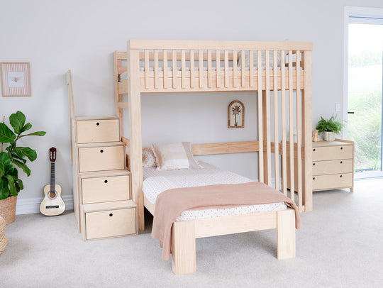 Scandinavia L-shaped Bunk Bed PINE