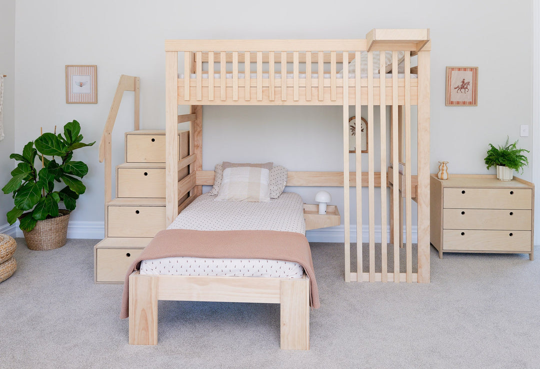 Scandinavia L-shaped Bunk Bed PINE
