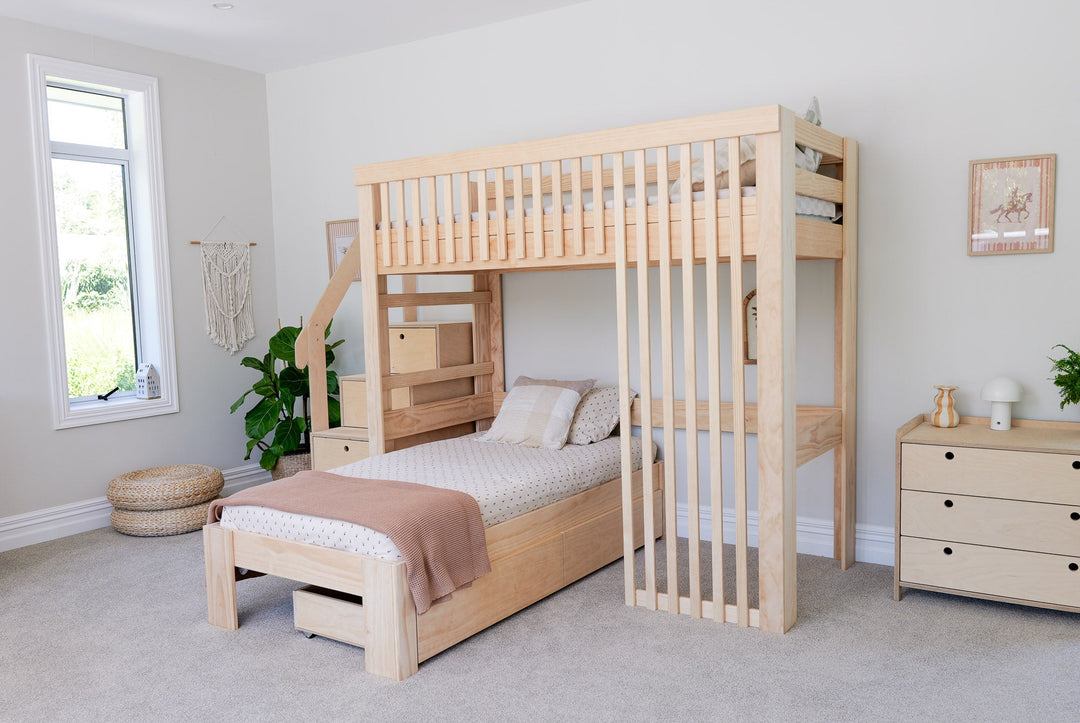 Scandinavia L-shaped Bunk Bed PINE