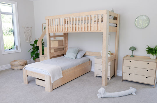Scandi L-shaped Bunk Bed PINE