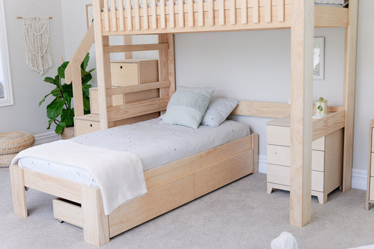 Scandi L-shaped Bunk Bed PINE