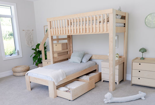 Scandi L-shaped Bunk Bed PINE