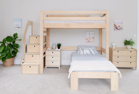 Classic L-shaped Bunk Bed PINE