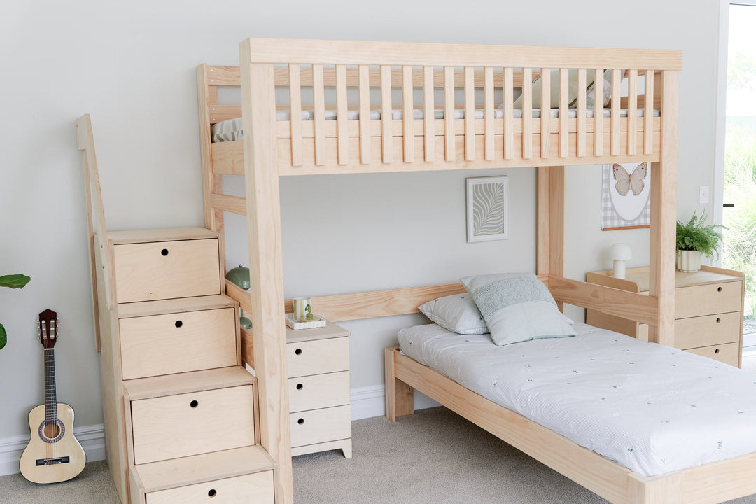 Scandi L-shaped Bunk Bed PINE