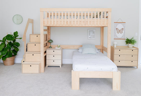 Scandi L-shaped Bunk Bed PINE