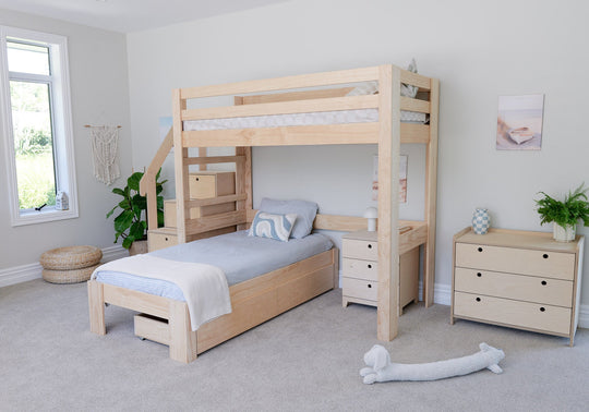 Classic L-shaped Bunk Bed PINE