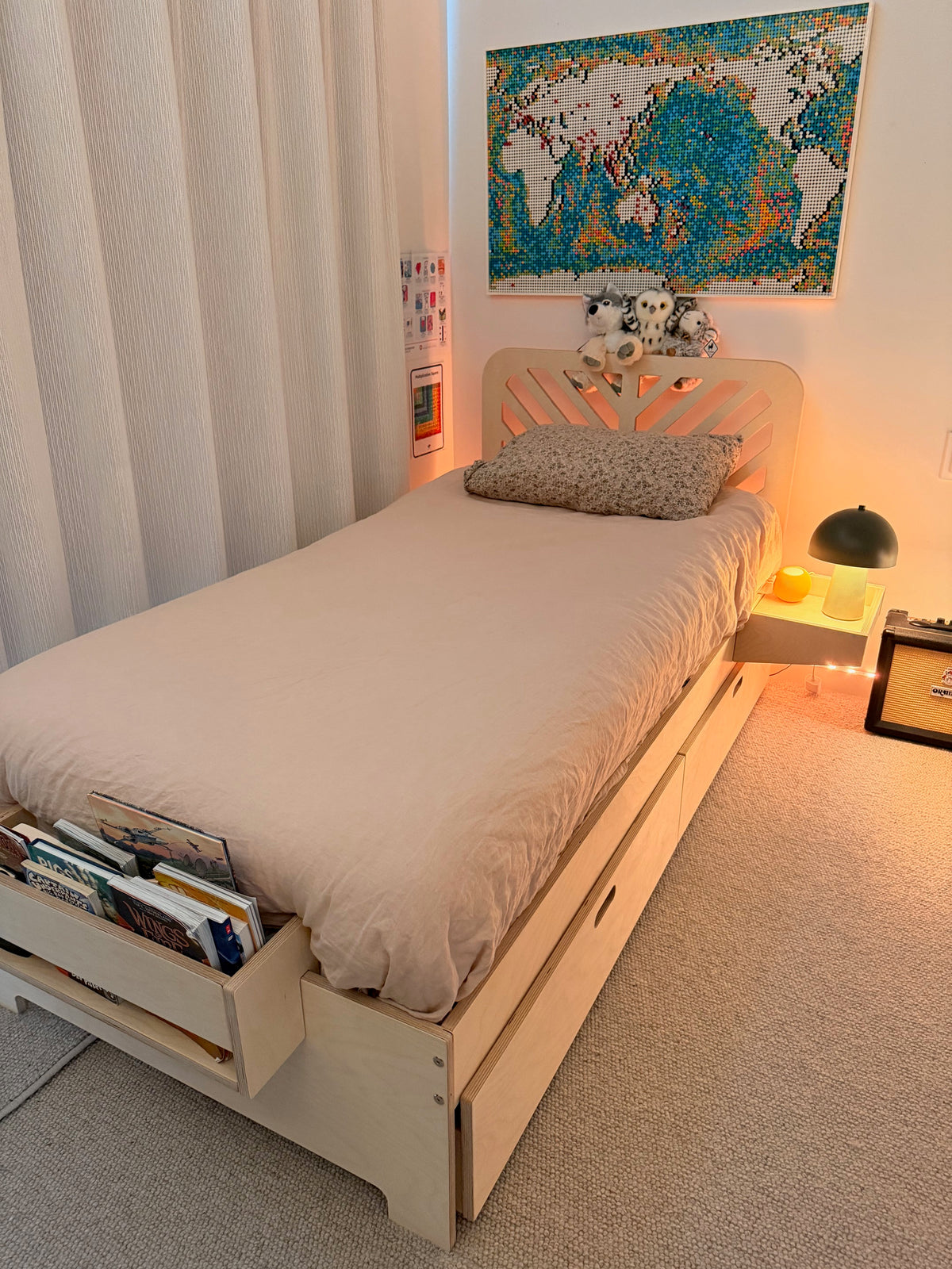 Magic of Wood single bed in a real customer bedroom