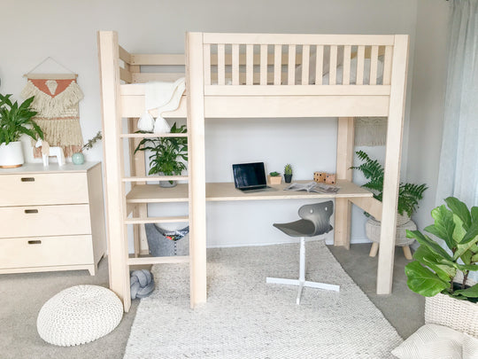 Scandi Loft bed with desk