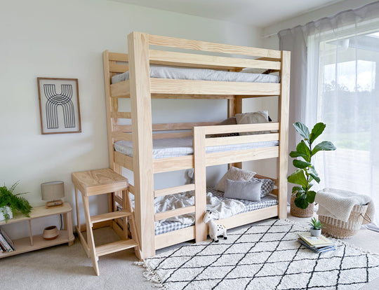 Classic Triple vertical bunk bed PINE