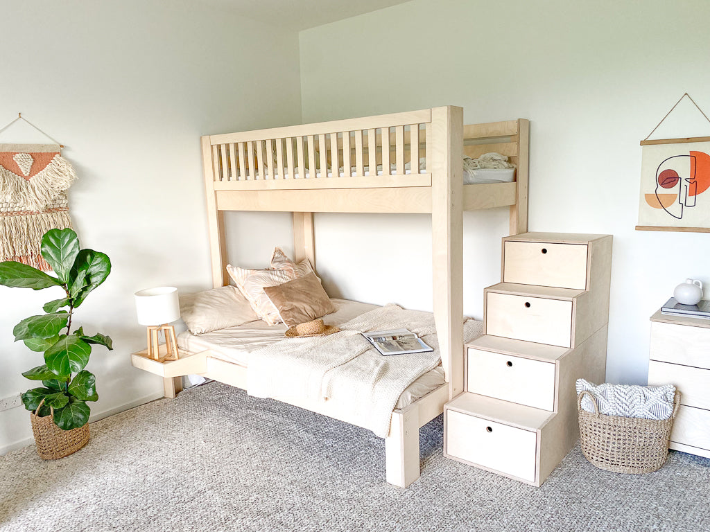 Cozy L-shaped Triple bunk bed