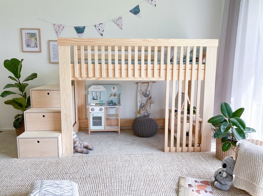 Scandinavia LOW loft bed PINE