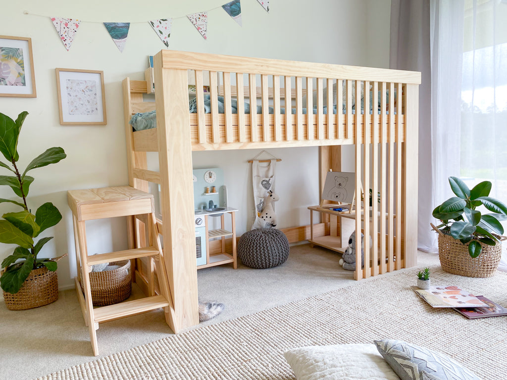 Scandinavia LOW loft bed PINE