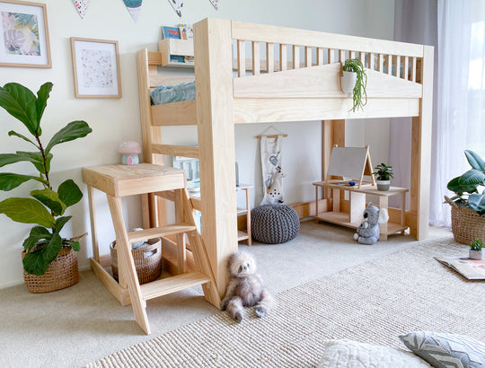 Cozy LOW loft bed PINE